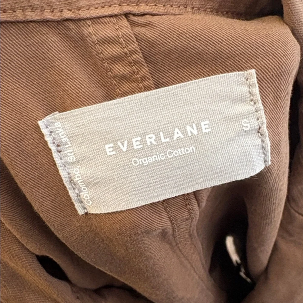 Everlane Fatigue Blazer size S Oversized Walnut Brown Organic Cotton Linen